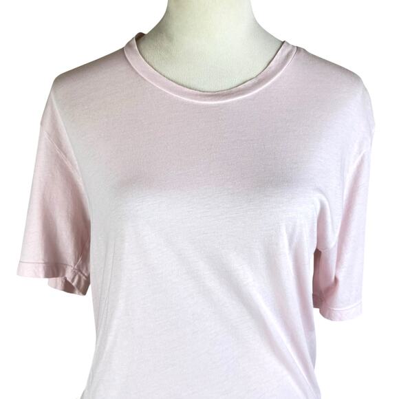 Le Superbe Pastel Pink Feather Trim Cotton Short Sleeve Baby Tee T-shirt - Picture 5 of 13